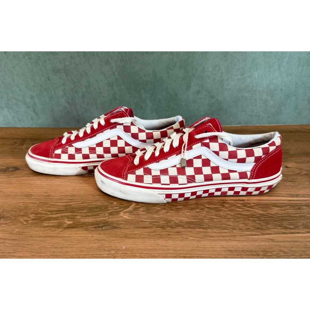 Vans Old Skool 36 Chili Pepper Red Checkerboard Sneakers Mens 7.5 Womens 9